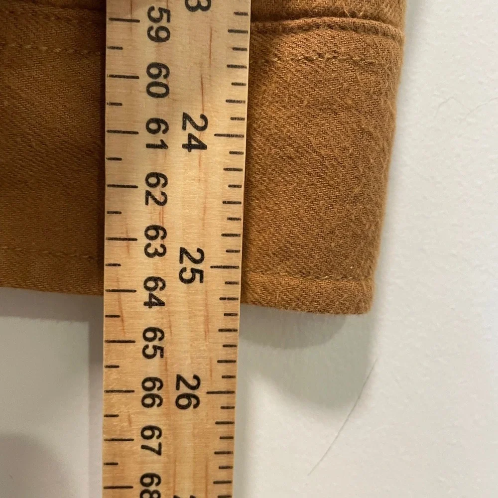 The North Face Mens Sherpa Lined Shirt Jacket Brown Cotton Twill Shacket Size M